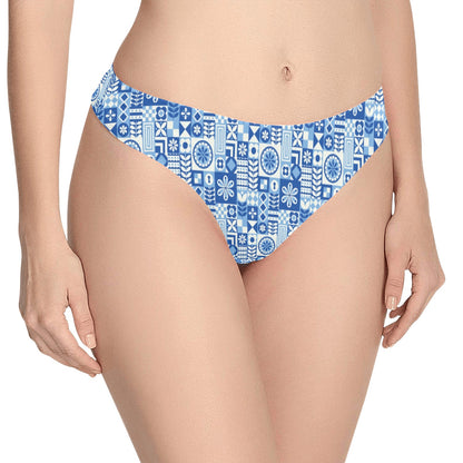 Swedish Print Pattern Women's Thongs