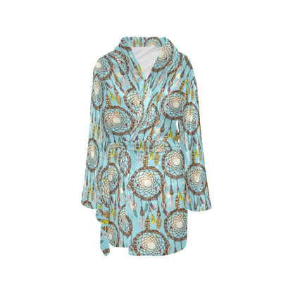 Blue Dream catcher Women's Fleece Robe