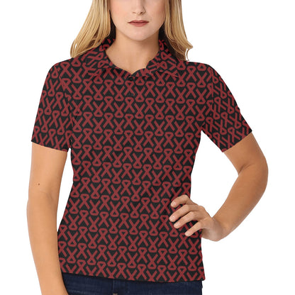 Multiple myeloma Pattern Print Design A01 Women's Polo Shirt