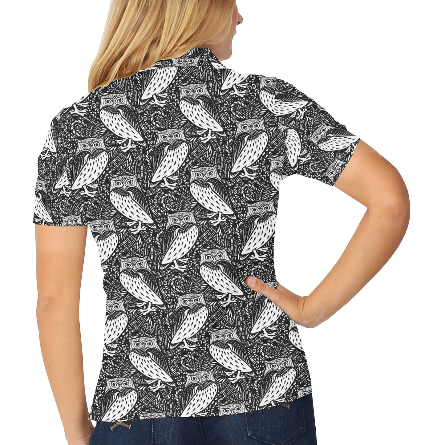Tribal Pattern Print Design LKS308 Women's Polo Shirt