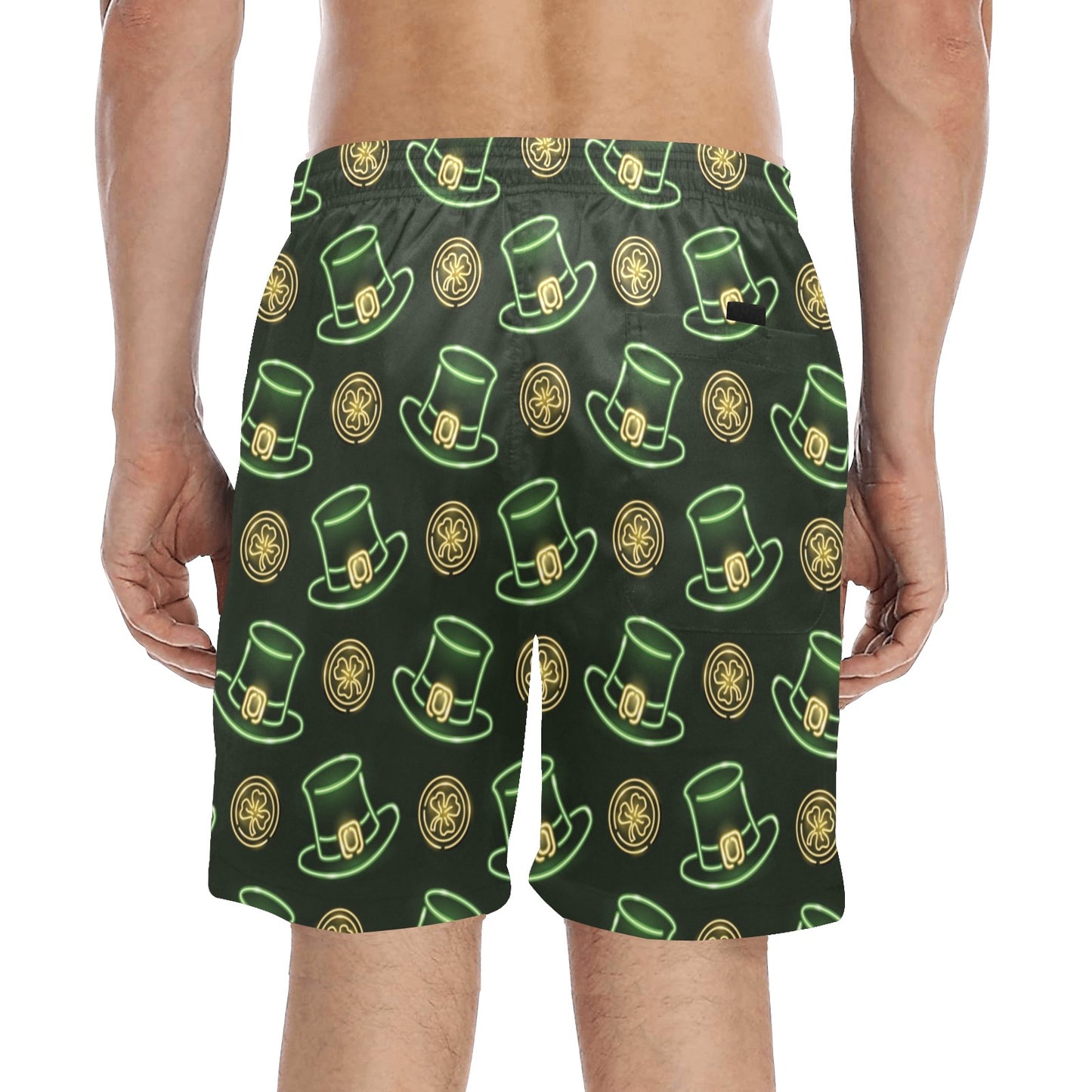 St Patricks Day Print Design LKS308 Men's Swim Trunks Beach Shorts