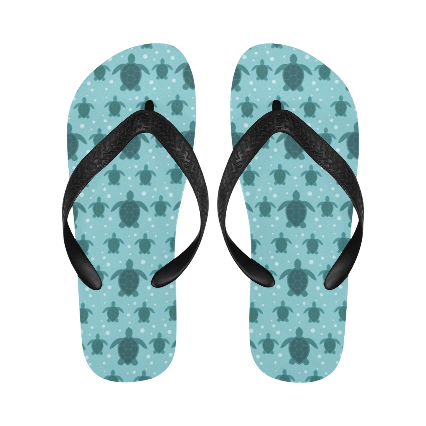 Sea Turtle Print Design LKS305 Flip Flops