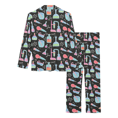 Chemical Pattern Print Design 06 Women's Long Pajama Set