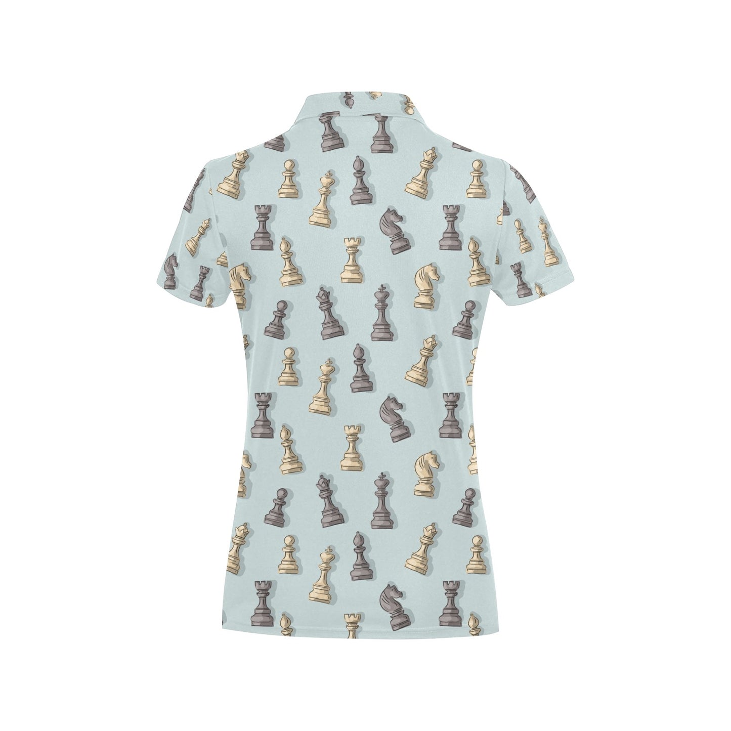 Chess Pattern Print Design 02 Women's Polo Shirt