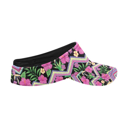 Hibiscus Pink Zigzag Line Pattern Design LKS307 Unisex Sun Visor