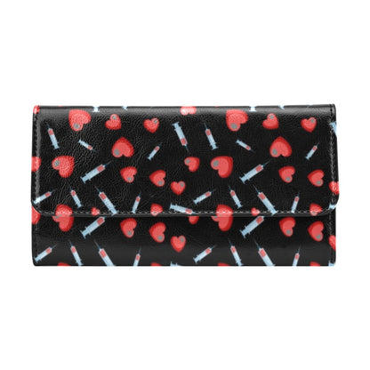 Phlebotomist Medical Concept Women's Trifold Wallet