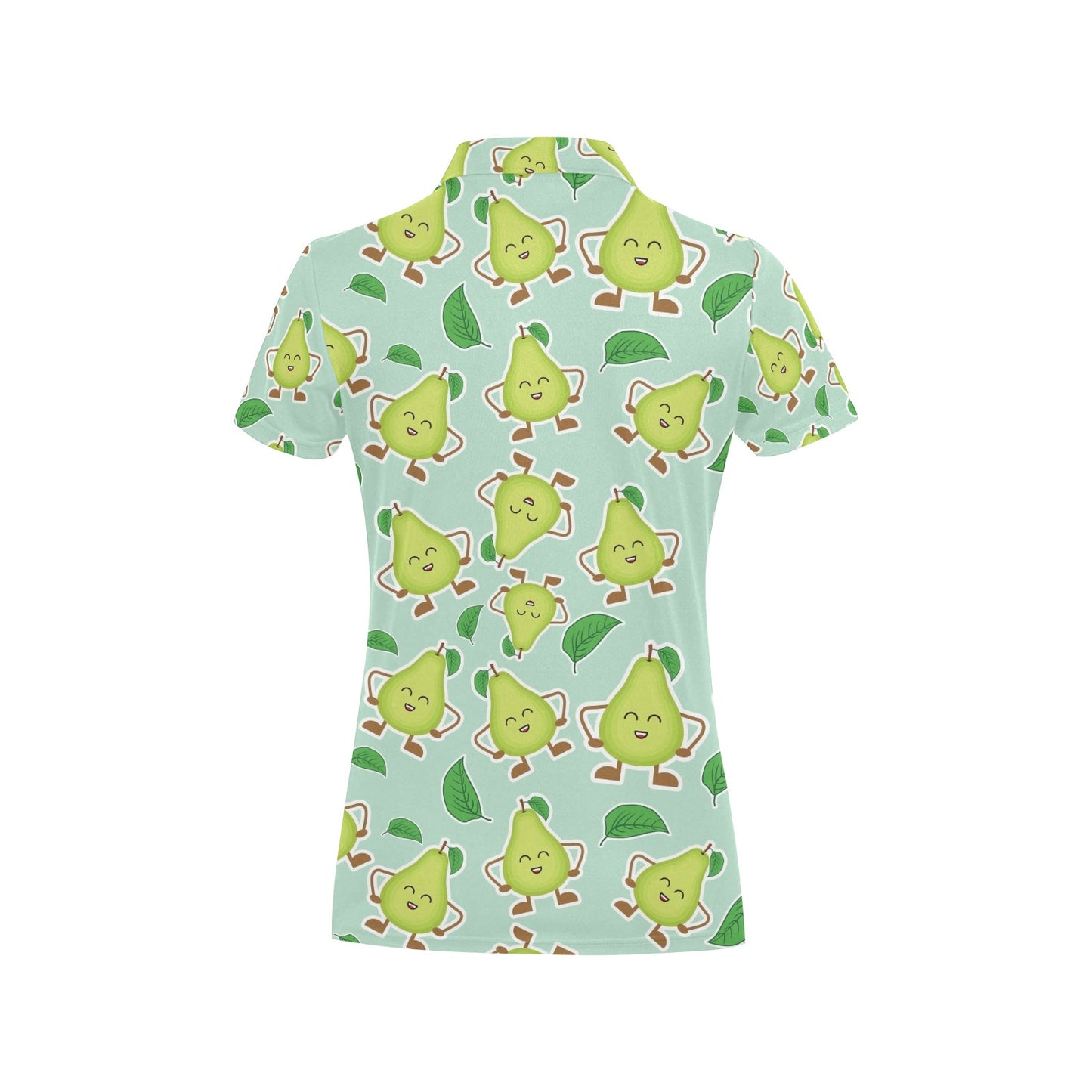 Avocado Pattern Print Design AC011 Women's Polo Shirt