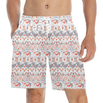 Swedish Nordic Design Print Men's Swim Trunks Beach Shorts