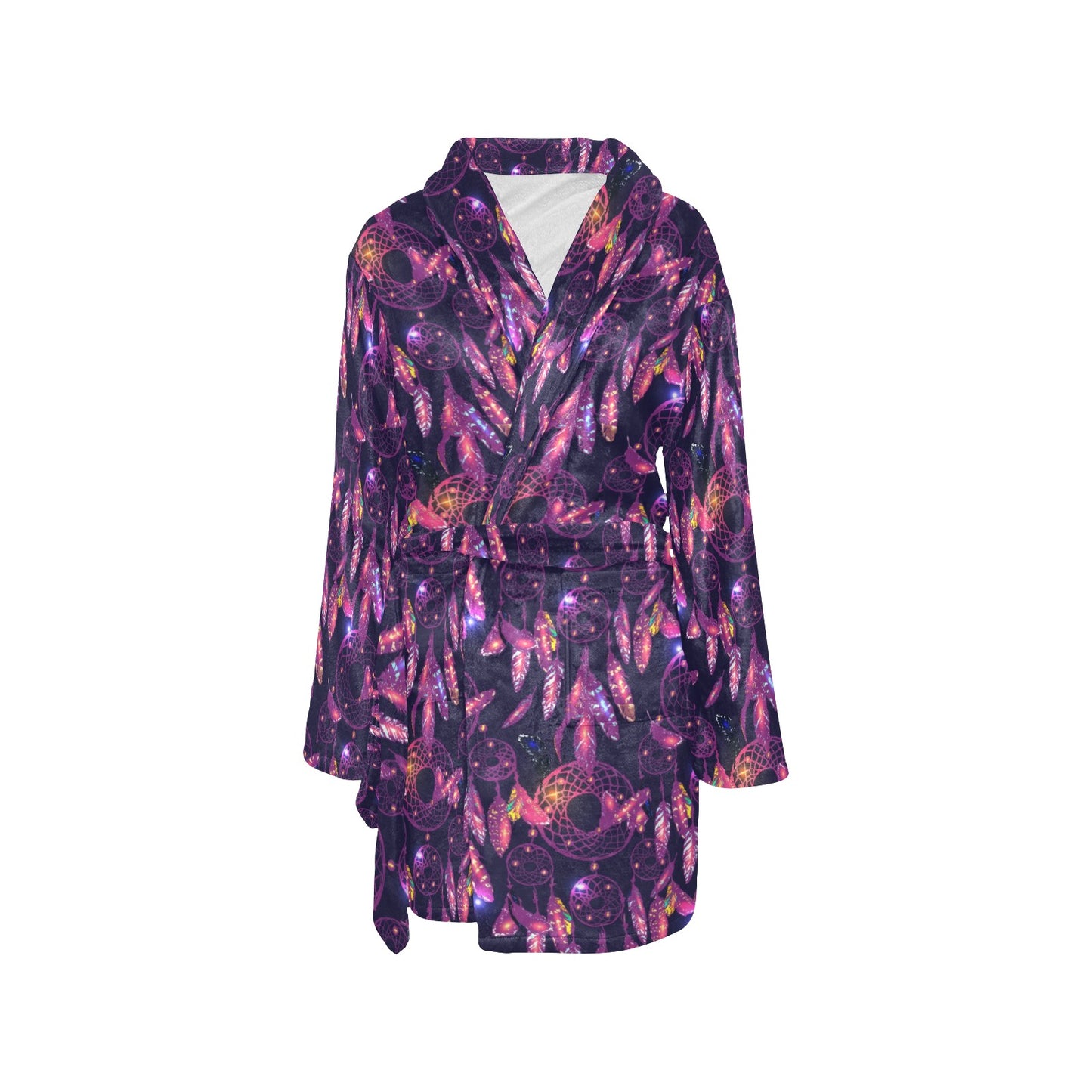 Dream catcher neon Women's Fleece Robe