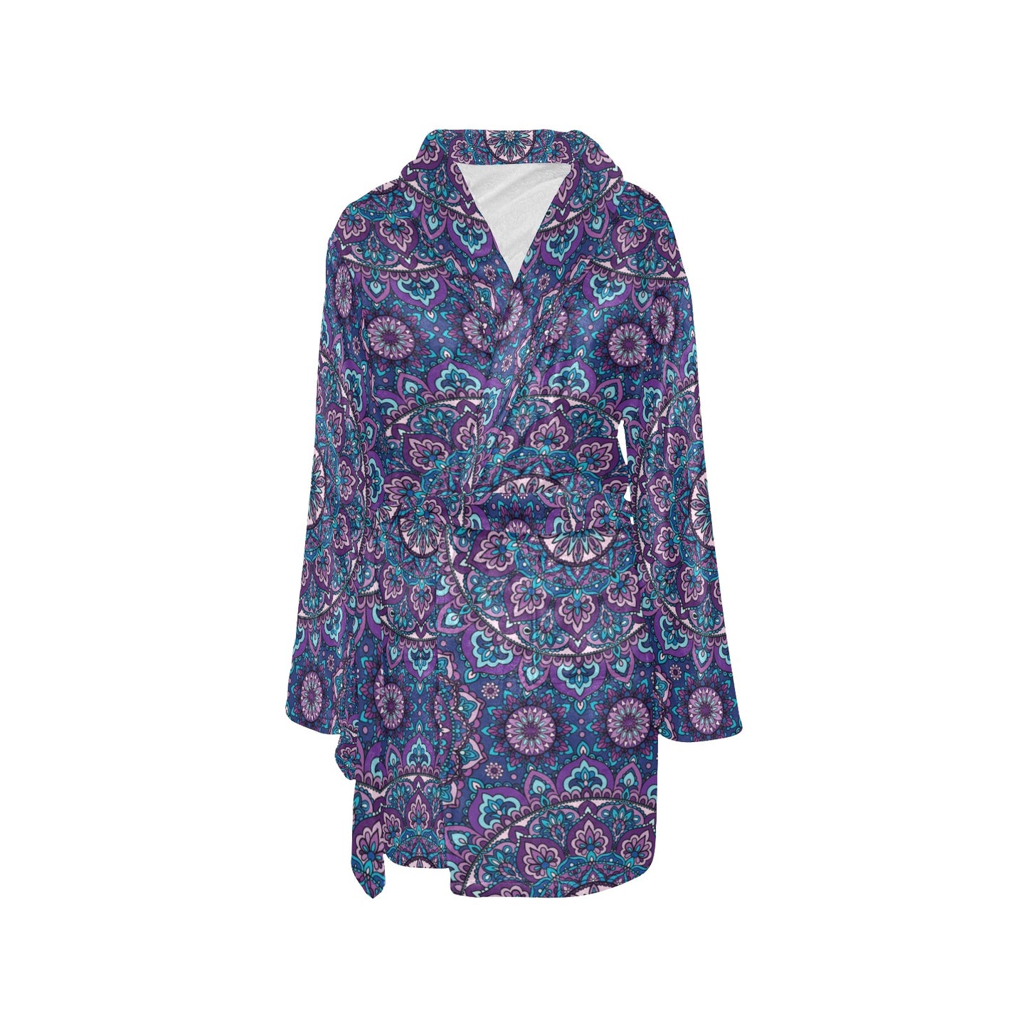 Medallion Pattern Print Design 05 Women's Fleece Robe