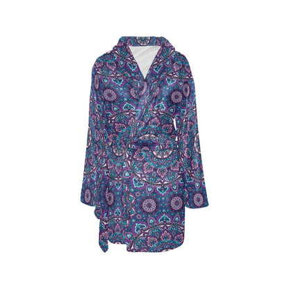 Medallion Pattern Print Design 05 Women's Fleece Robe