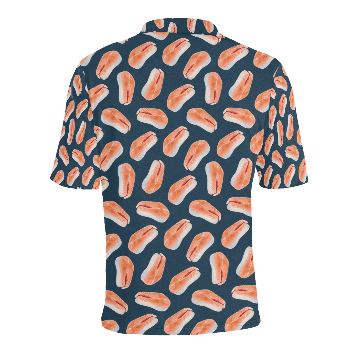 Salmon Steak Print Design LKS306 Men Polo Shirt