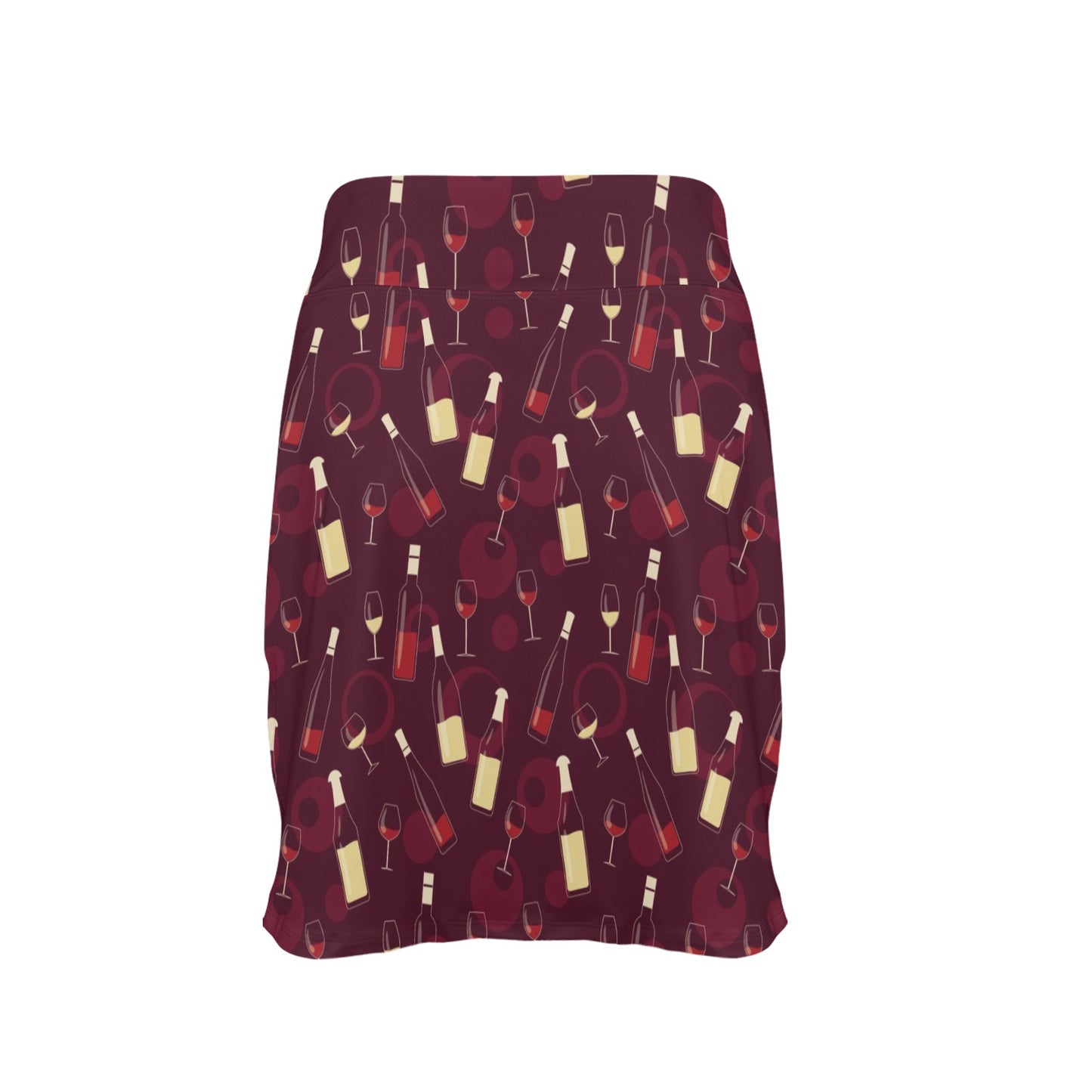 Wine Themed Print Design LKS302 17" Golf & Pickleball Skort with Pockets