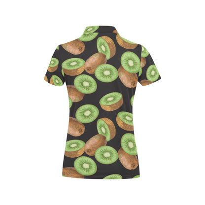Kiwi Pattern Print Design KW03 Women's Polo Shirt