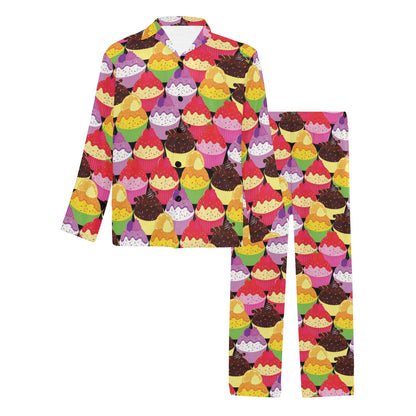 Cupcake Pattern Print Design CP02 Men's Long Pajama Set