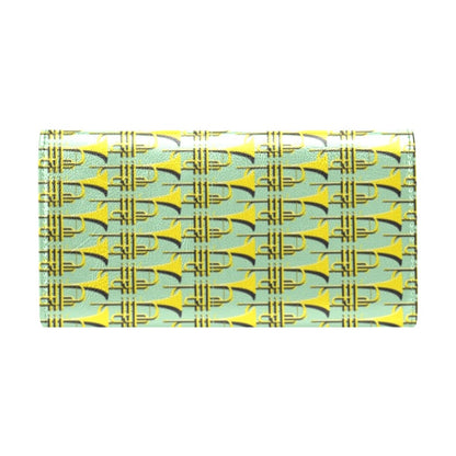 Trumpet Vintage Design Print Women's Trifold Wallet