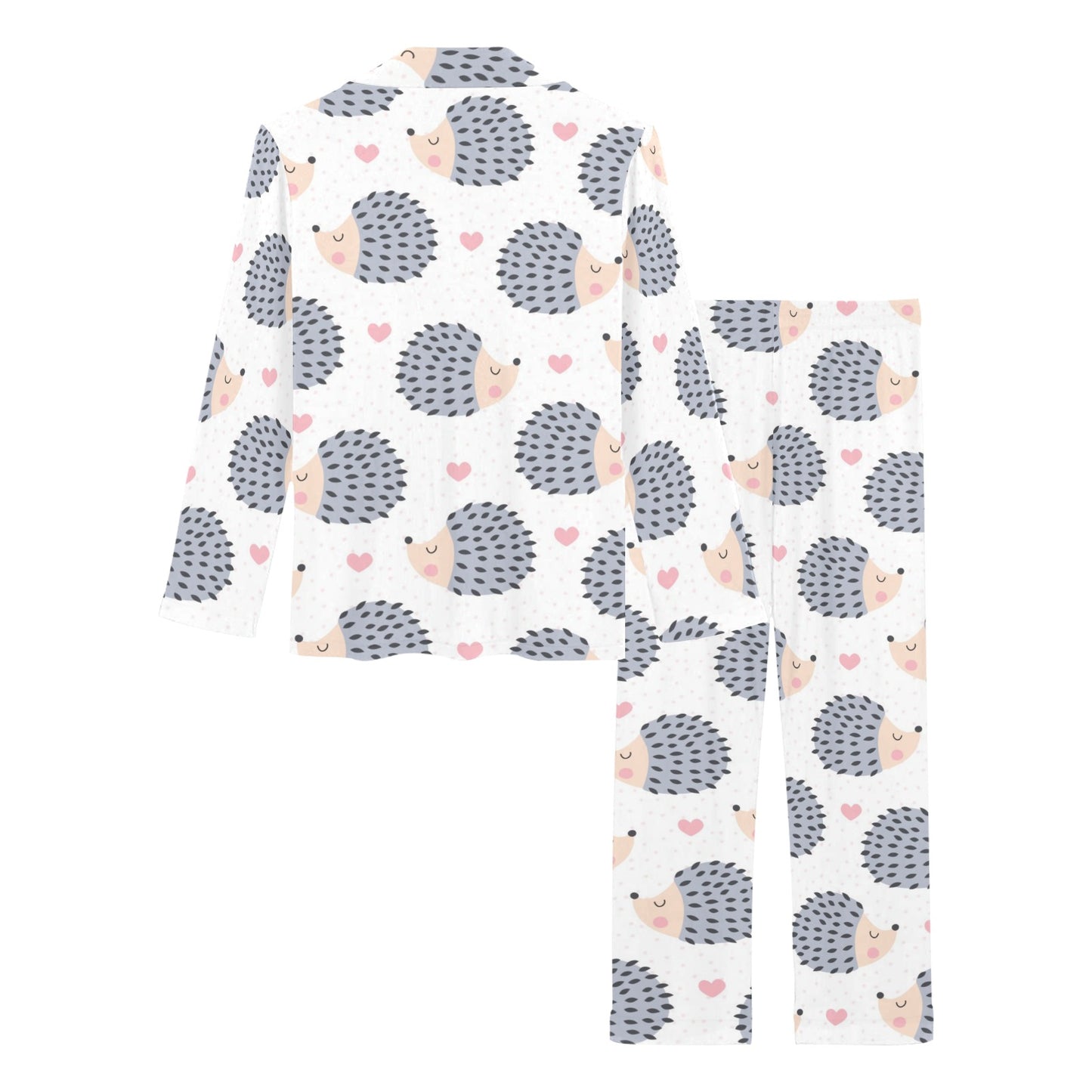 Hedgehog Baby Pattern Print Design 03 Women's Long Pajama Set