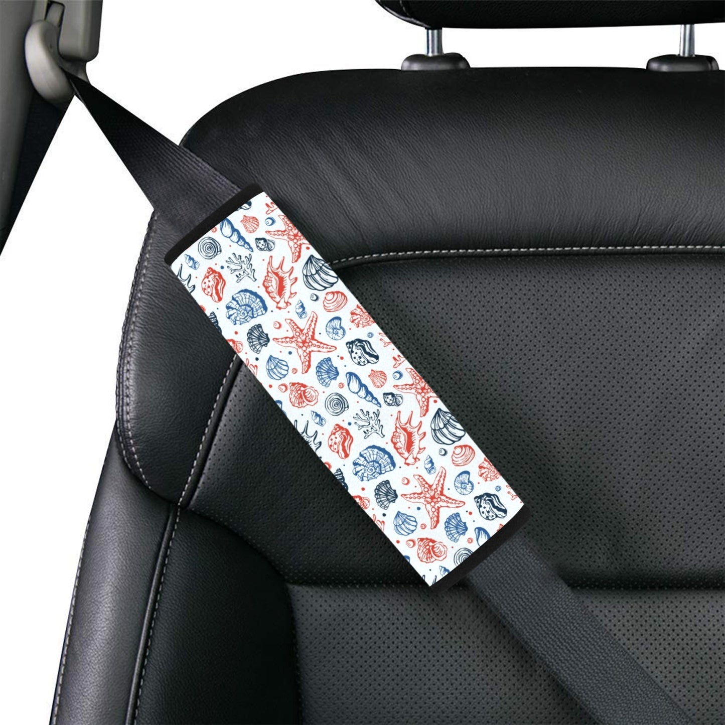Seashell Print Design LKS307 Car Seat Belt Cover
