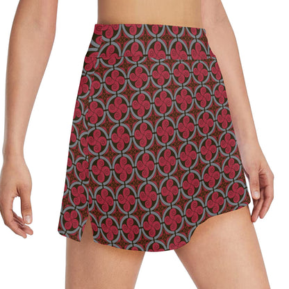 Vikings Print Design LKS301 17" Golf & Pickleball Skort with Pockets