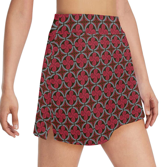 Vikings Print Design LKS301 17" Golf & Pickleball Skort with Pockets