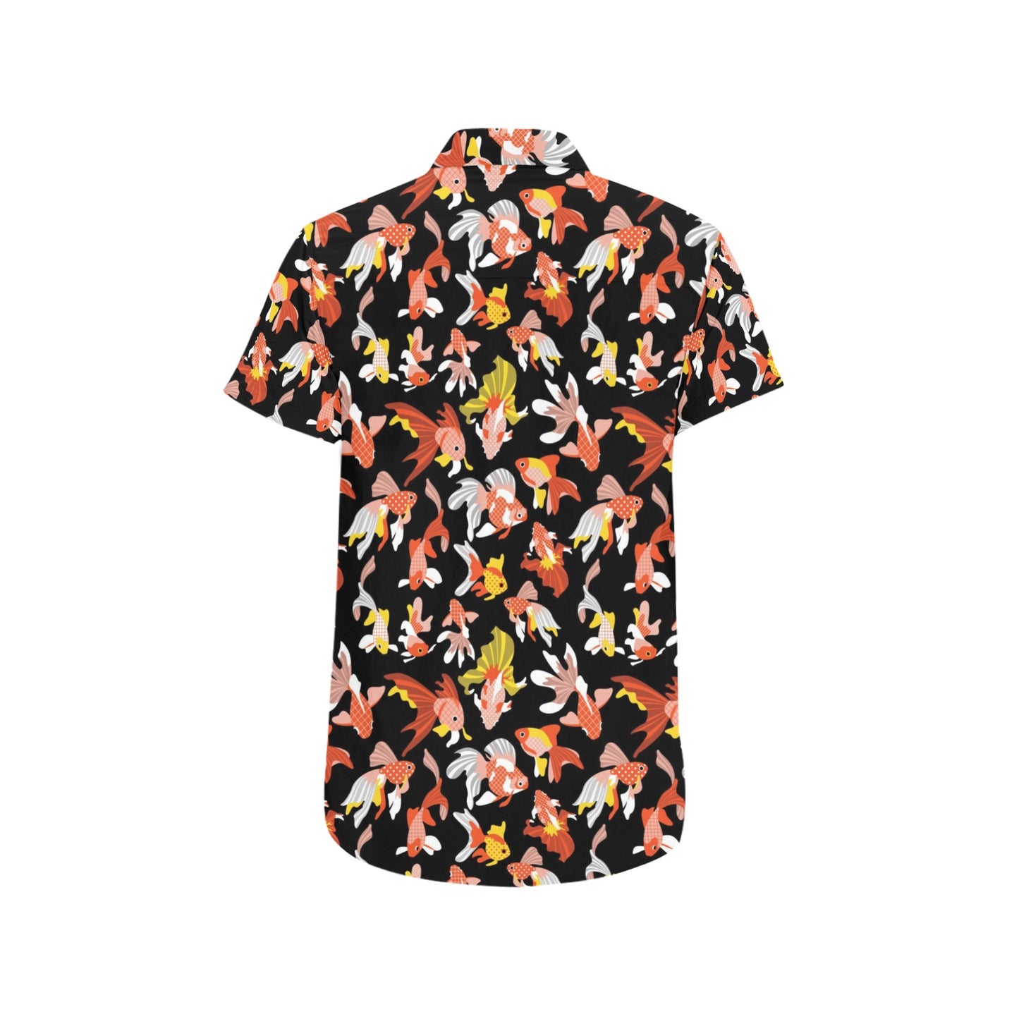 Goldfish Print Design LKS401 Men Short Sleeve Button Up Shirt
