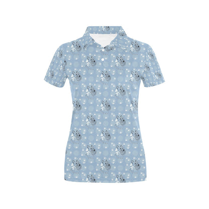 Scottish Terriers Print Design LKS308 Women's Polo Shirt