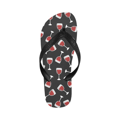 Wine Glass Print Design LKS303 Flip Flops