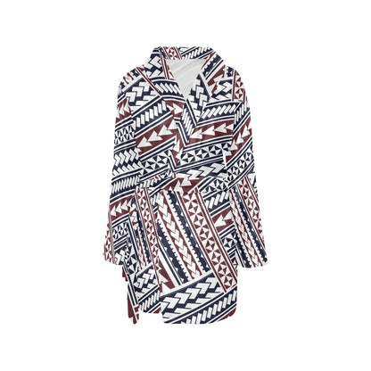 Polynesian Tribal line Women's Fleece Robe