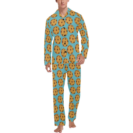 Cookie Pattern Print Design 01 Men's Long Pajama Set