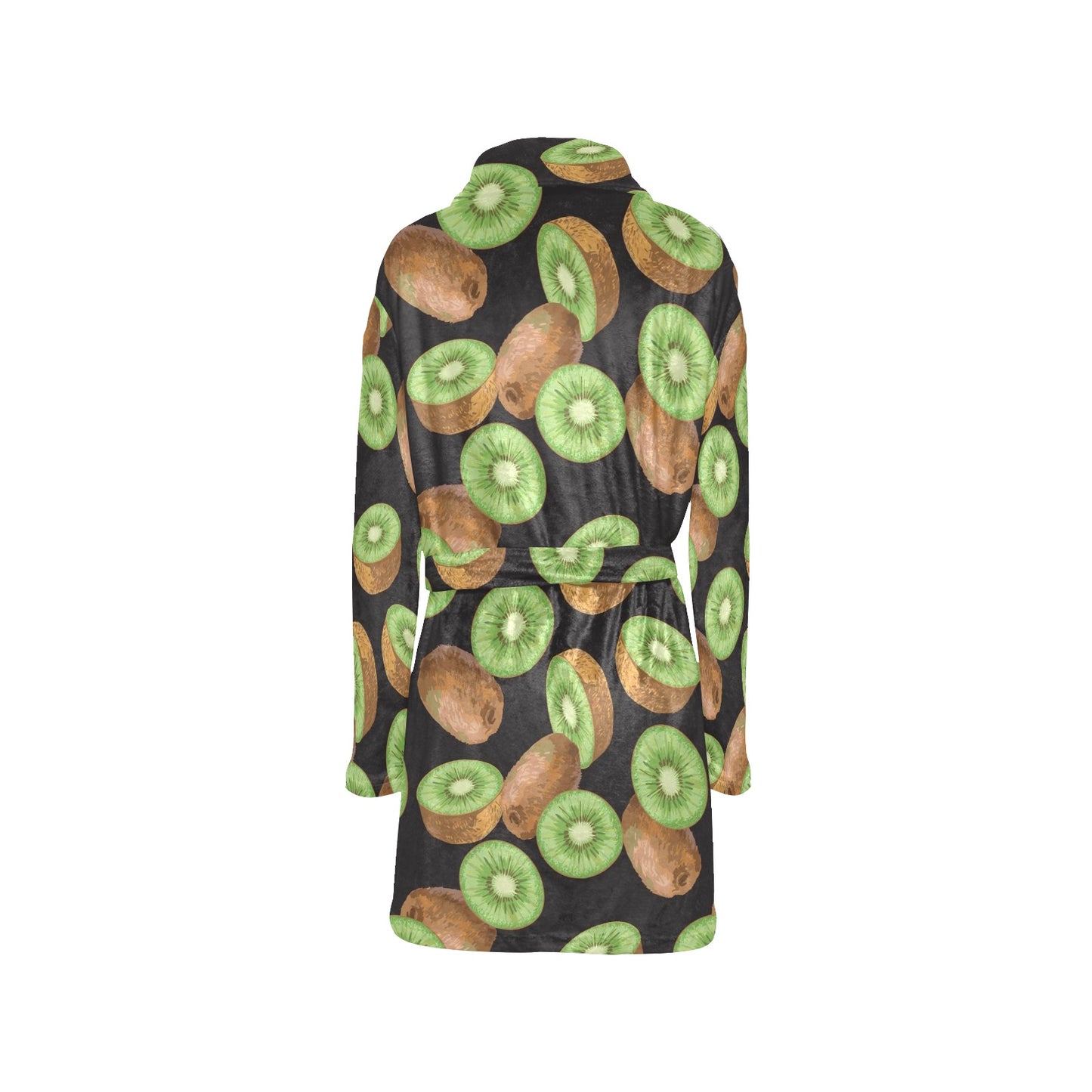 Kiwi Pattern Print Design KW03 Women's Fleece Robe