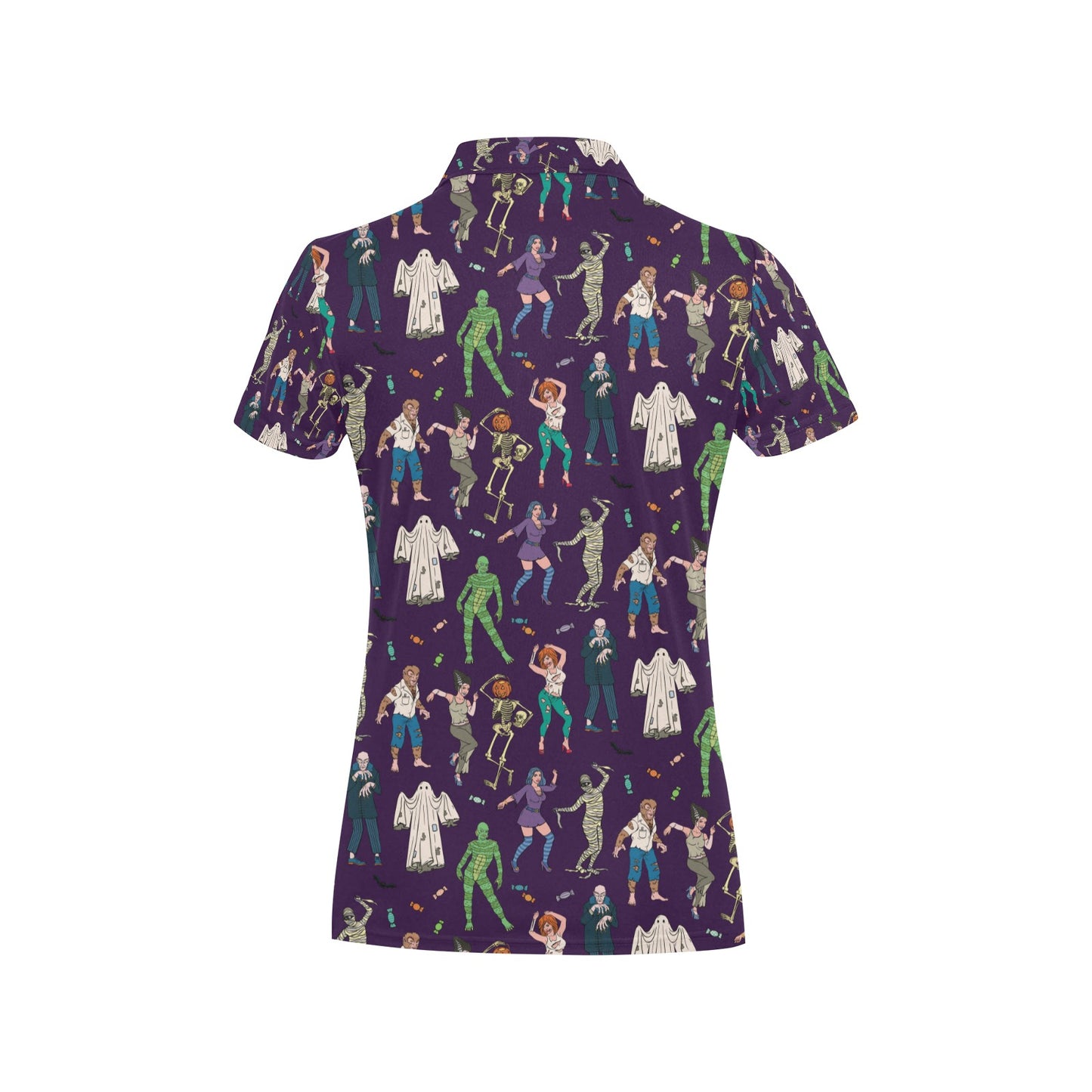 Creepy Zombie Print Design LKS302 Women's Polo Shirt