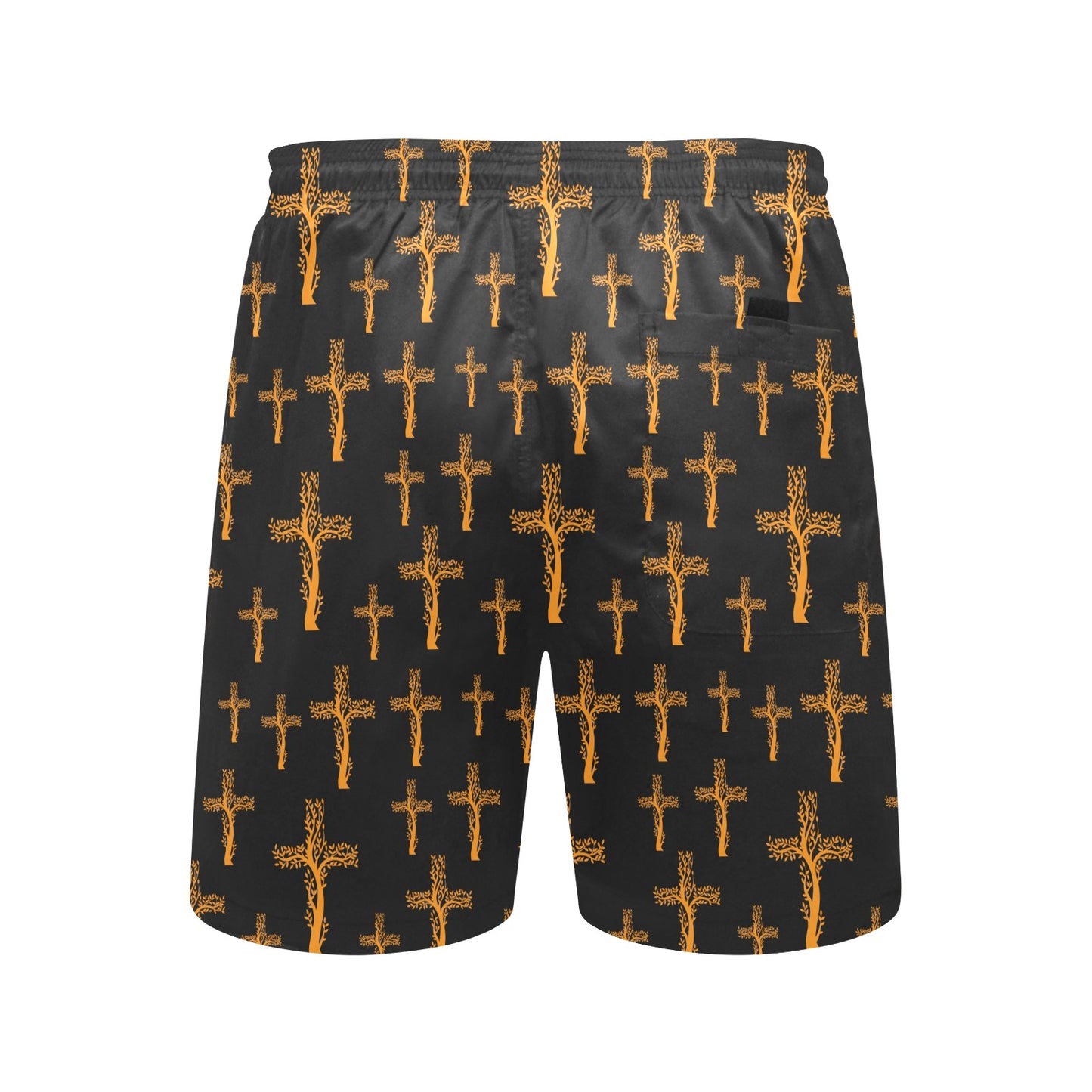 Christian Tree of Life Cross Design Men's Swim Trunks Beach Shorts