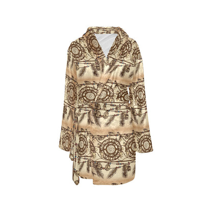 Dream catcher vintage native Women's Fleece Robe