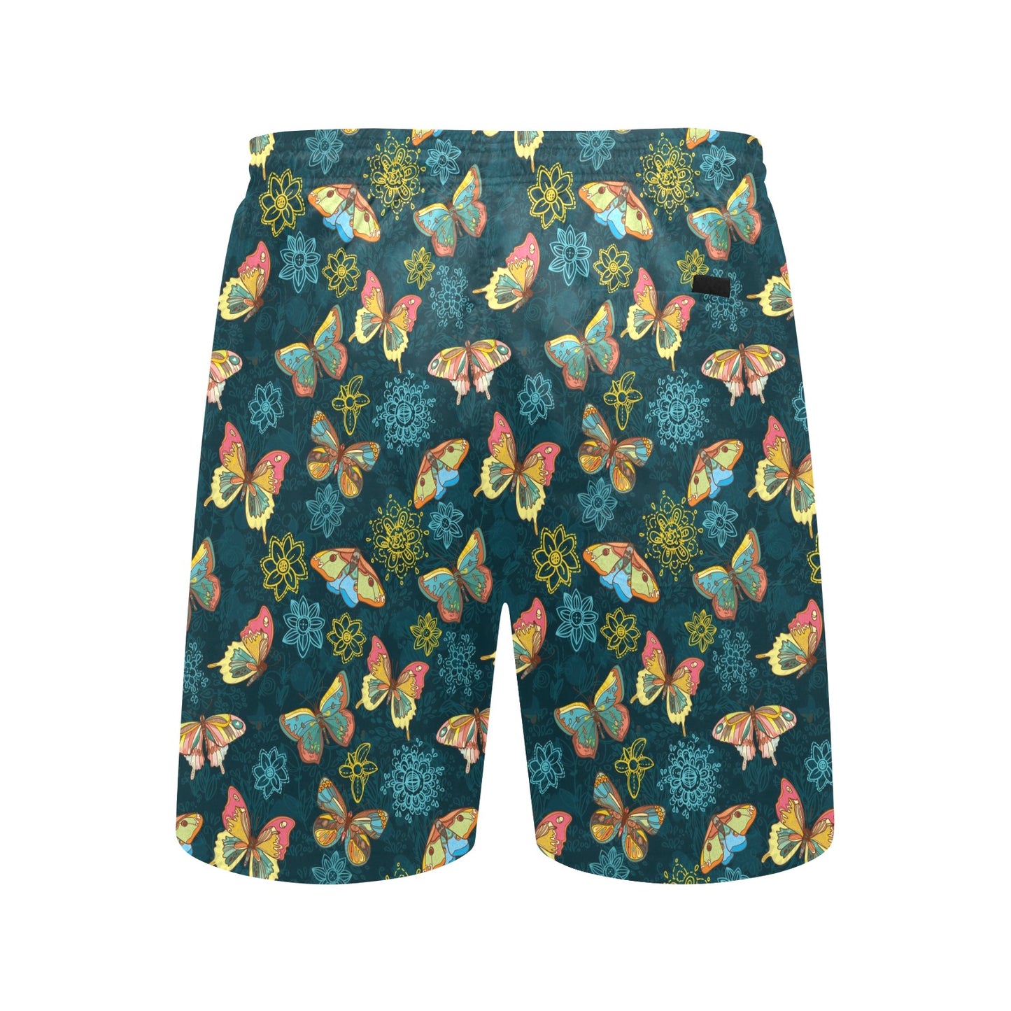 Butterfly Hand Draw Print Pattern Men's Swim Trunks Beach Shorts