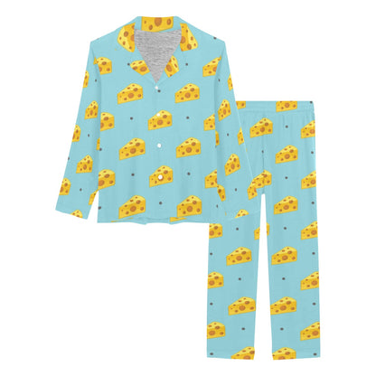 Cheese Pattern Print Design 02 Women's Long Pajama Set