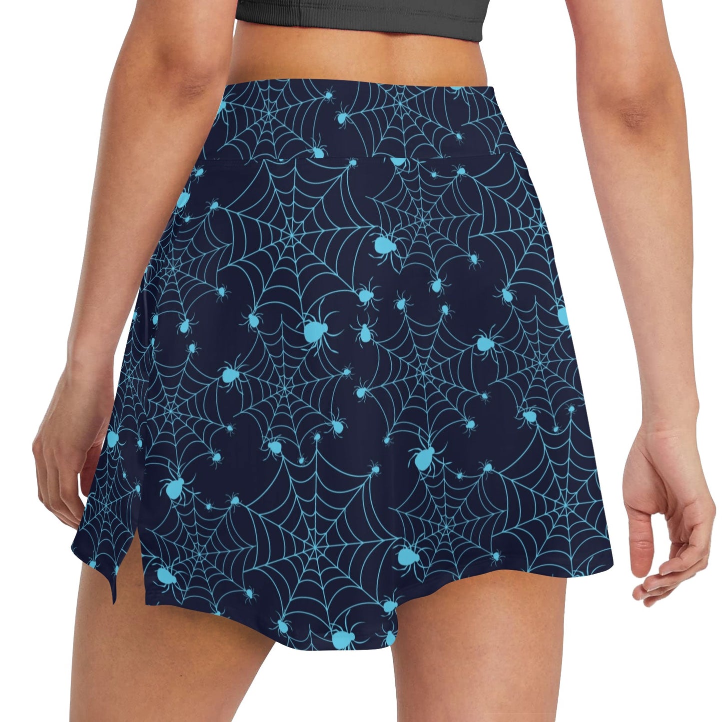Spider Web Blue Print Design LKS304 17" Golf & Pickleball Skort with Pockets