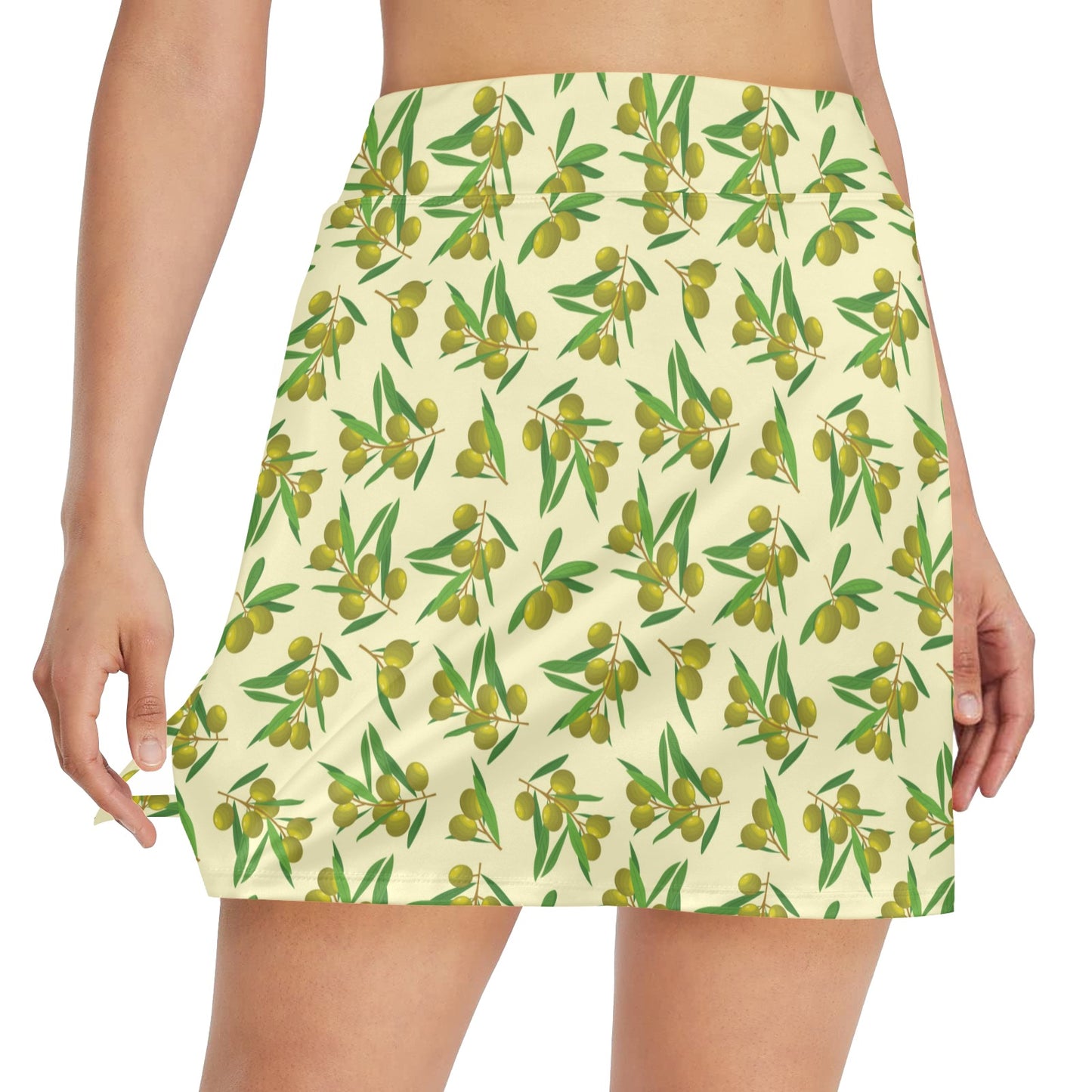 Olive Print Design LKS302 17" Golf & Pickleball Skort with Pockets