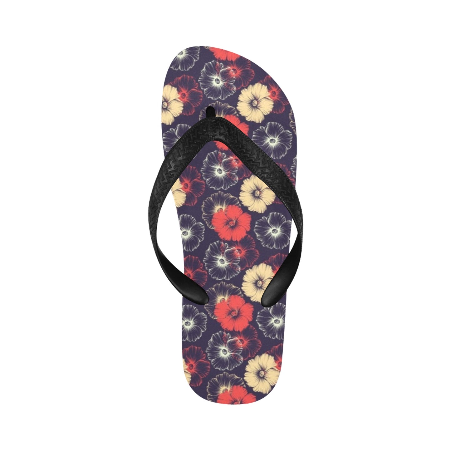 Tropical Flower Print Design LKS302 Flip Flops