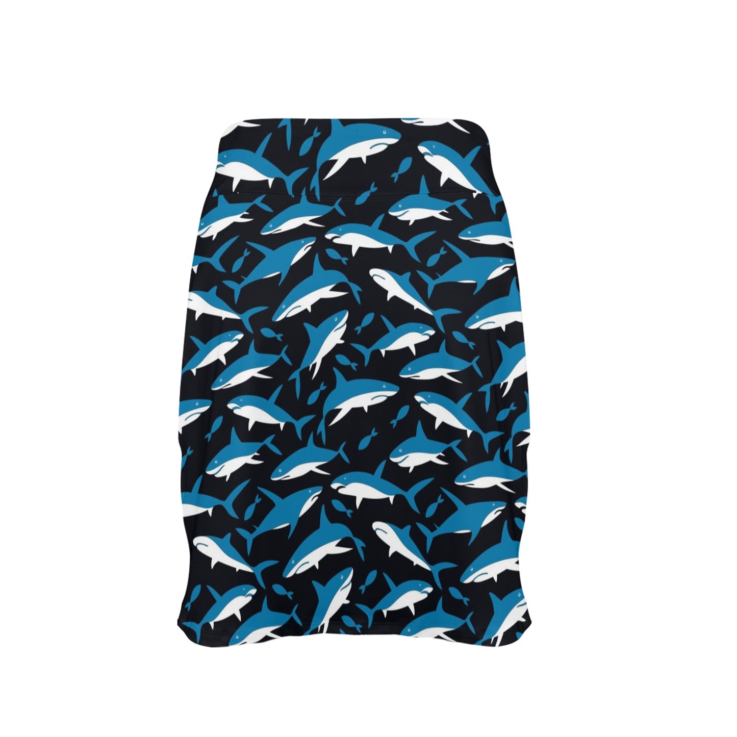 Shark Print Design LKS303 17" Golf & Pickleball Skort with Pockets