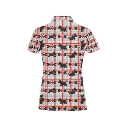 Scottish Terriers Print Design LKS3014 Women's Polo Shirt