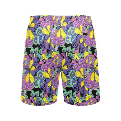 Trippy Print Design LKS305 Men's Swim Trunks Beach Shorts