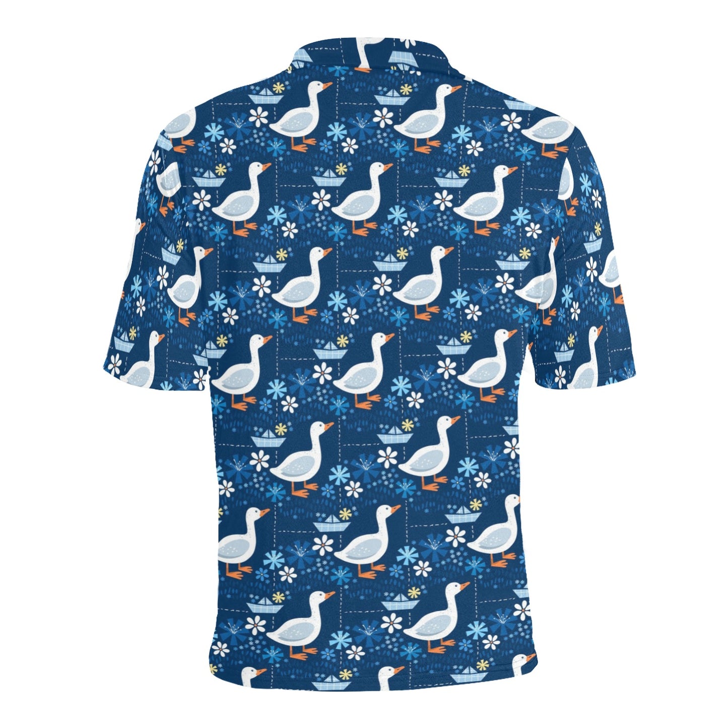 Goose Print Design LKS405 Men Polo Shirt