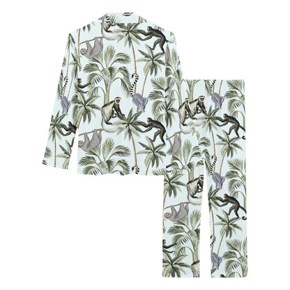 Rainforest Pattern Print Design RF04 Women's Long Pajama Set