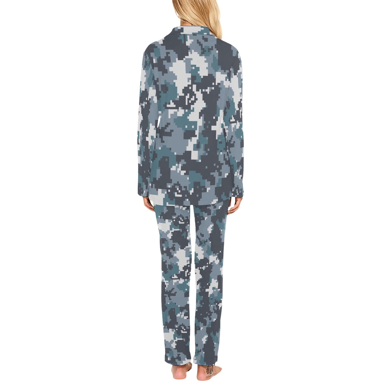 ACU Digital Urban Camouflage Women's Long Pajama Set