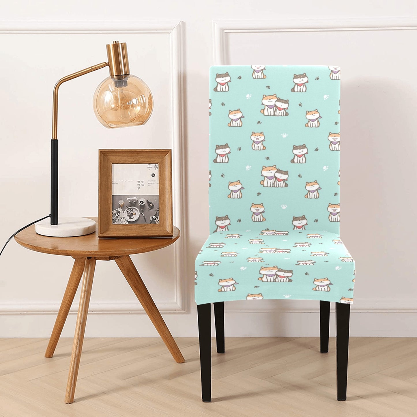 Shiba Inu Print Design LKS302 Dining Chair Slipcover