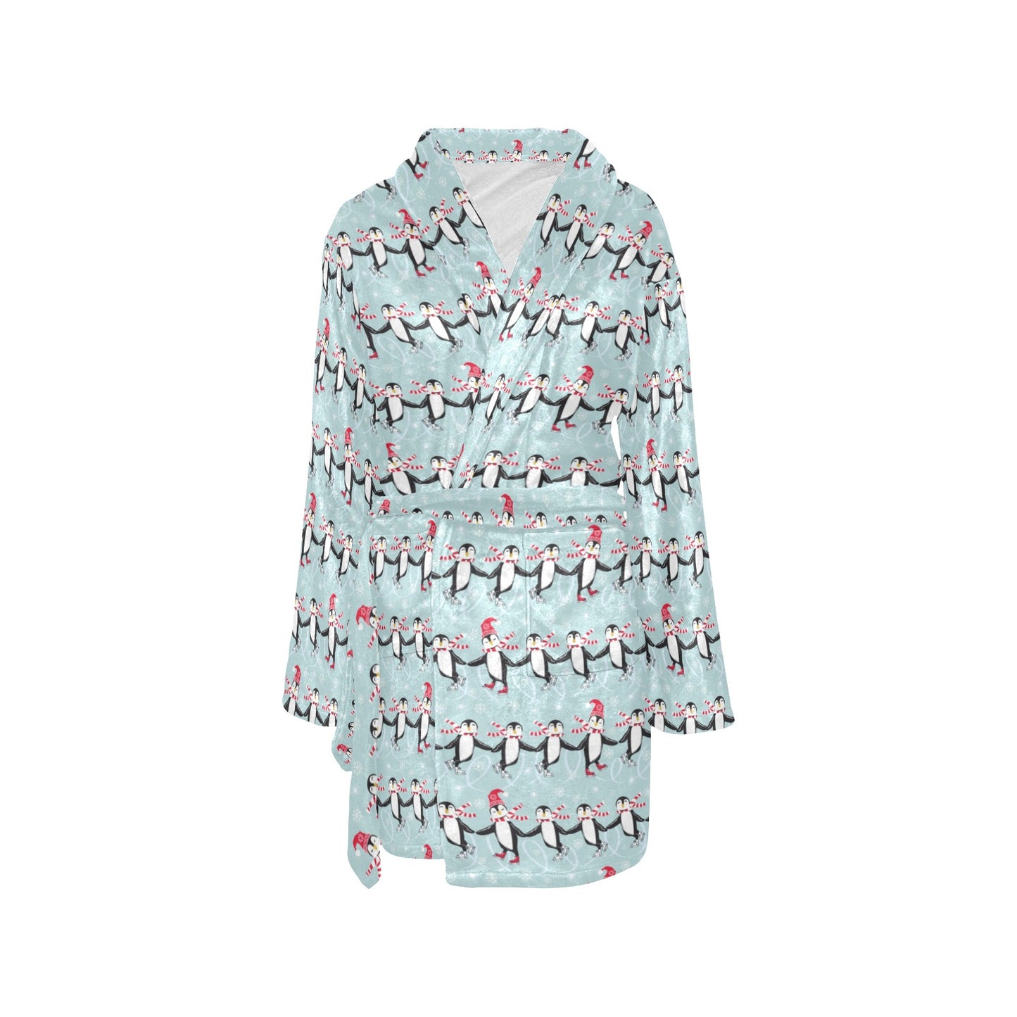 Penguin Sking Design Women's Fleece Robe