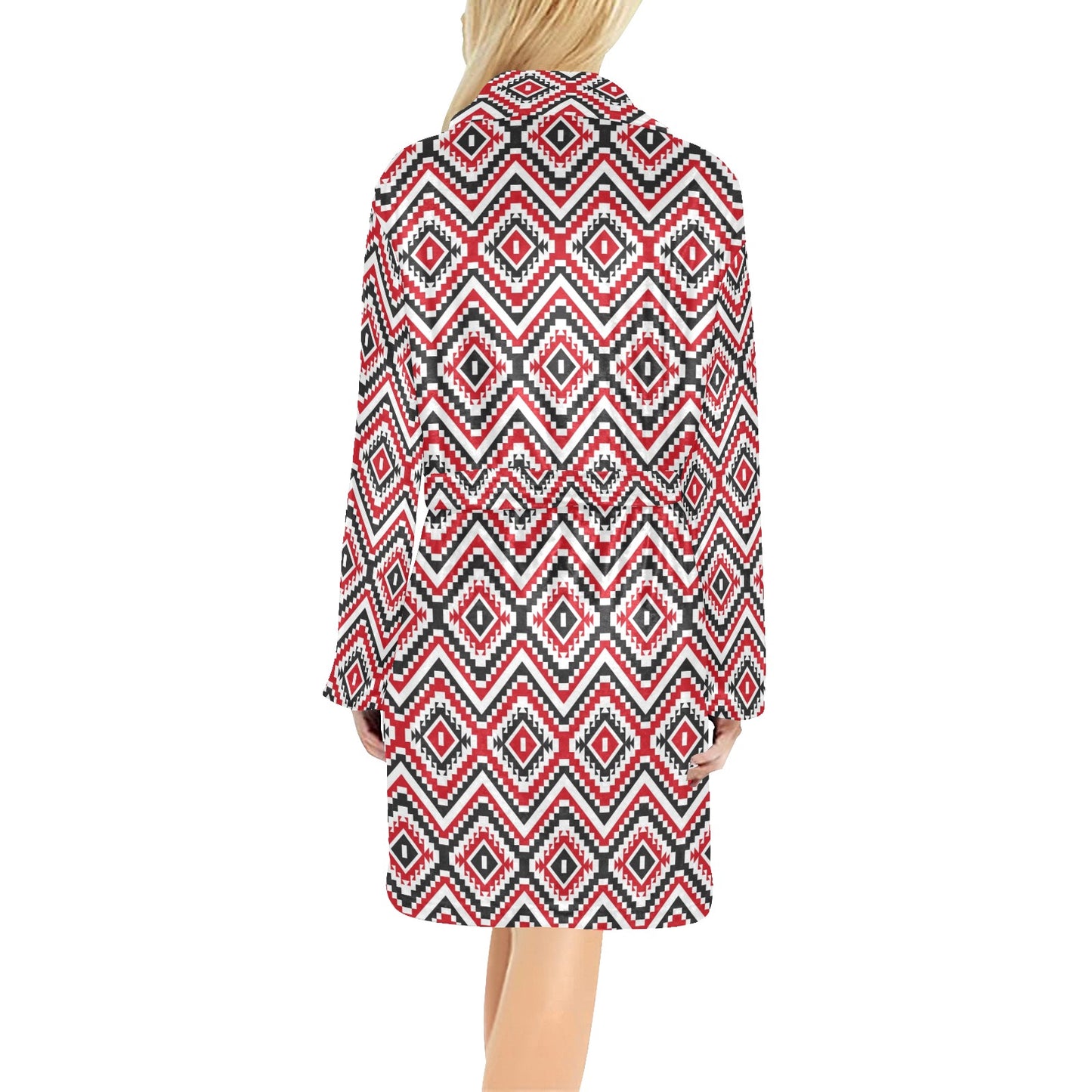 Native American Themed Tribal Print Women's Fleece Robe