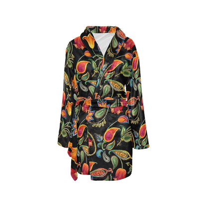 Tulip Boho Pattern Print Design TP09 Women's Fleece Robe