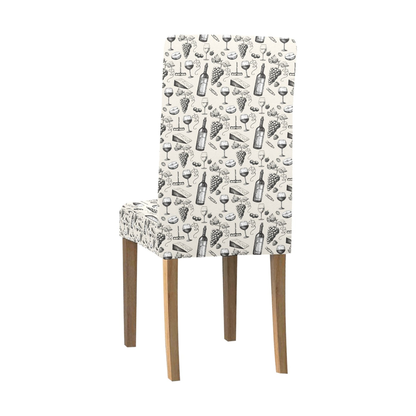 Wine Themed Print Design LKS306 Dining Chair Slipcover