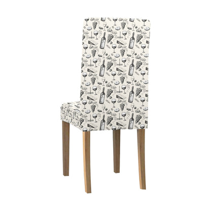 Wine Themed Print Design LKS306 Dining Chair Slipcover